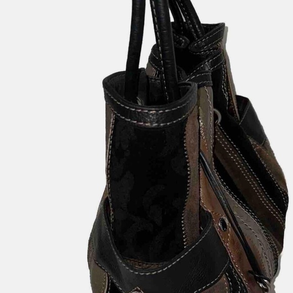 Fossil Pathwork Hobo Shoulder Bag Purse - Picture 5 of 8